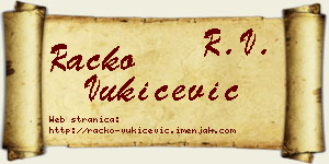 Racko Vukičević vizit kartica
